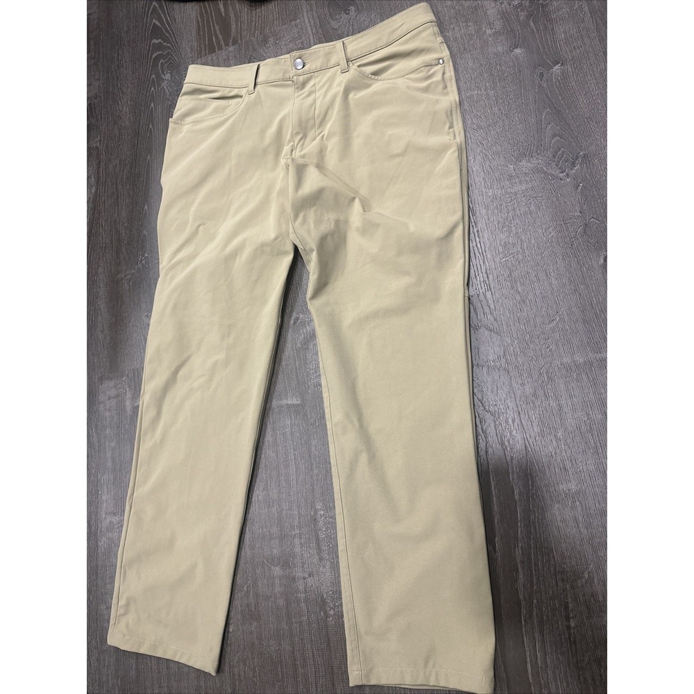 Lululemon Pants Mens 36 Khaki ABC 5 Pocket Casual Travel Commuter Golf Lm5a67s